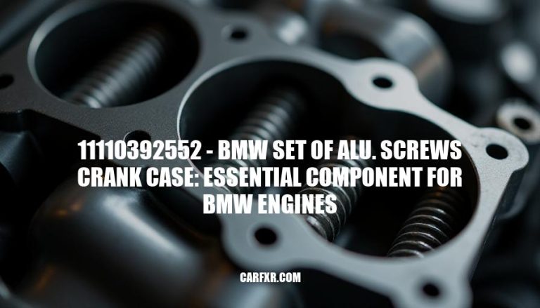 11110392552 - BMW Set of Alu. Screws Crank Case: Essential Component for BMW Engines