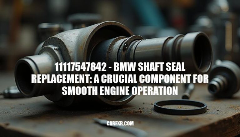 11117547842 - BMW Shaft Seal Replacement: A Crucial Component for Smooth Engine Operation