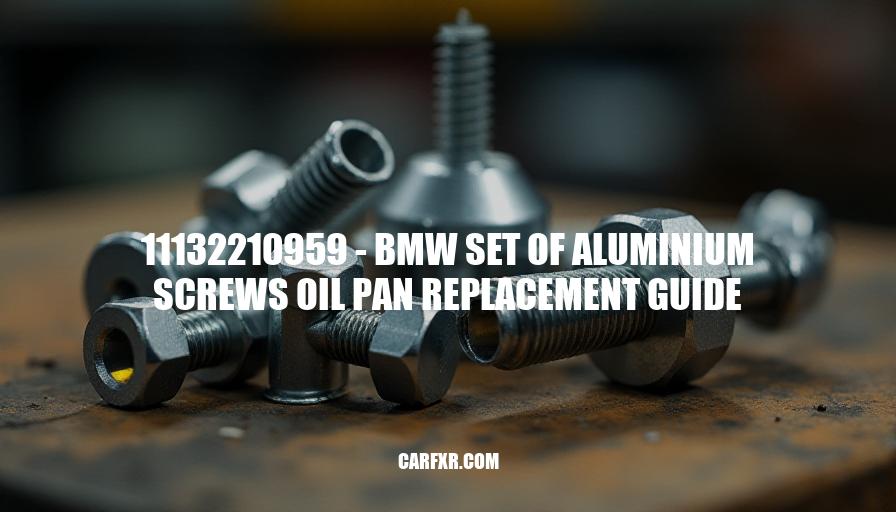 11132210959 - BMW Set of Aluminium Screws Oil Pan Replacement Guide