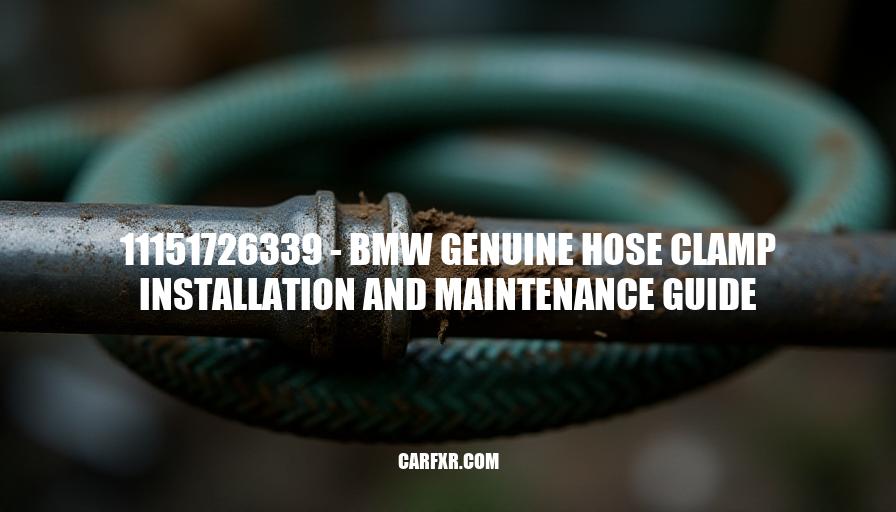 11151726339 - BMW Genuine Hose Clamp Installation and Maintenance Guide