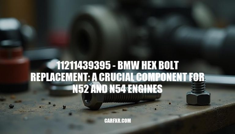 11211439395 - BMW Hex Bolt Replacement: A Crucial Component for N52 and N54 Engines