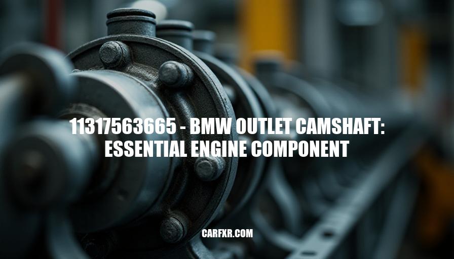 11317563665 - BMW Outlet Camshaft: Essential Engine Component