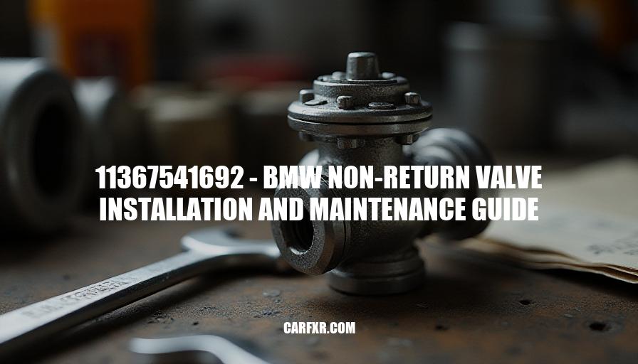 11367541692 - BMW Non-Return Valve Installation and Maintenance Guide