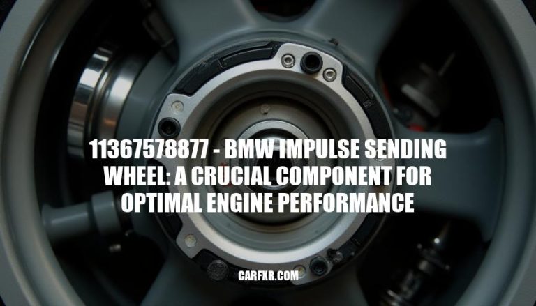 11367578877 - BMW Impulse Sending Wheel: A Crucial Component for Optimal Engine Performance