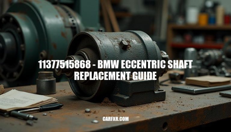 11377515868 - BMW Eccentric Shaft Replacement Guide