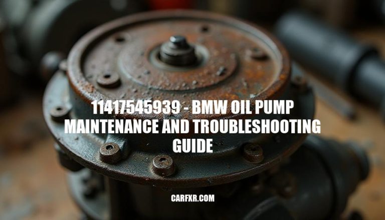 11417545939 - BMW Oil Pump Maintenance and Troubleshooting Guide