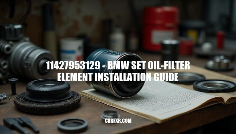 11427953129 - BMW Set Oil-Filter Element Installation Guide