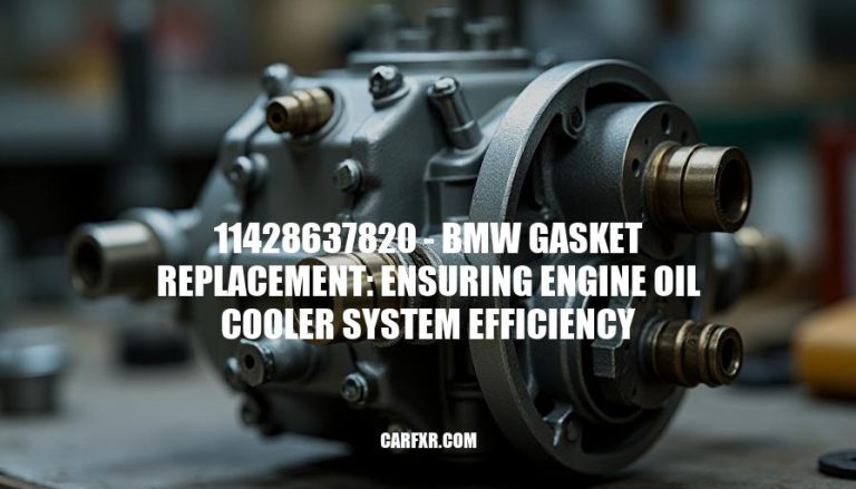 11428637820 - BMW Gasket Replacement: Ensuring Engine Oil Cooler System Efficiency