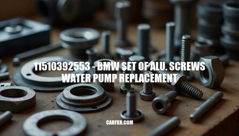 11510392553 - BMW Set of Alu. Screws Water Pump Replacement