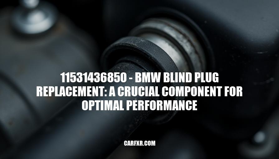 11531436850 - BMW Blind Plug Replacement: A Crucial Component for Optimal Performance