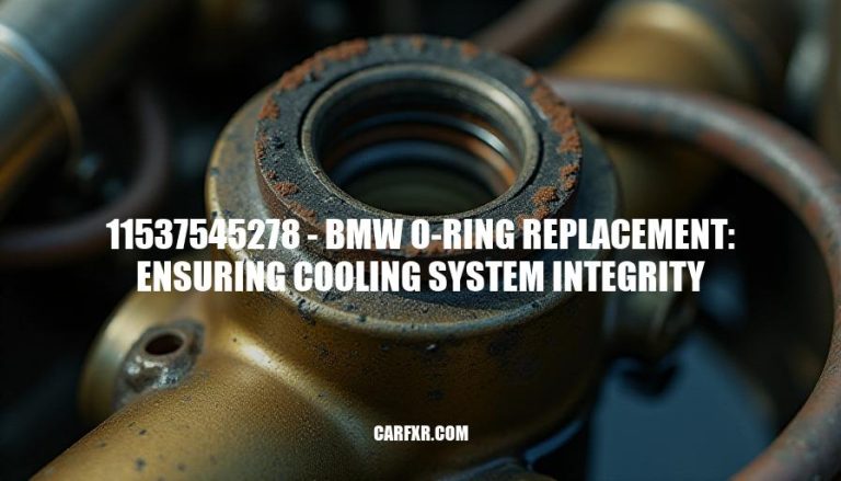 11537545278 - BMW O-Ring Replacement: Ensuring Cooling System Integrity