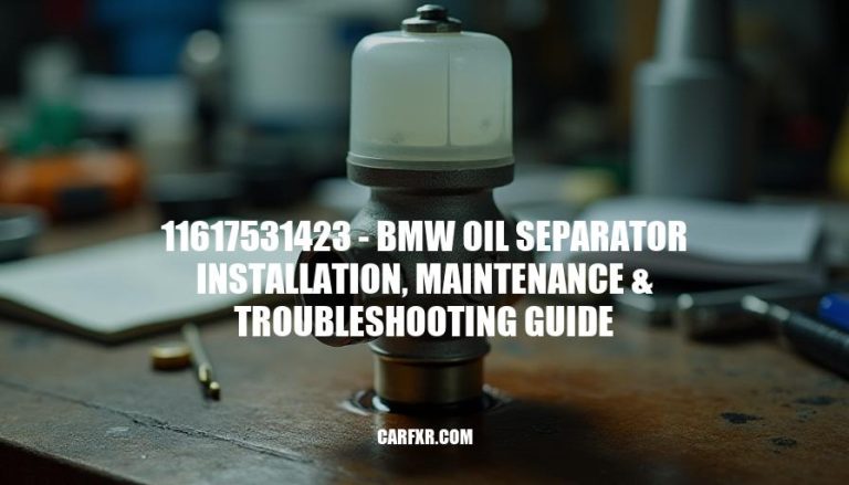 11617531423 - BMW Oil Separator Installation, Maintenance & Troubleshooting Guide