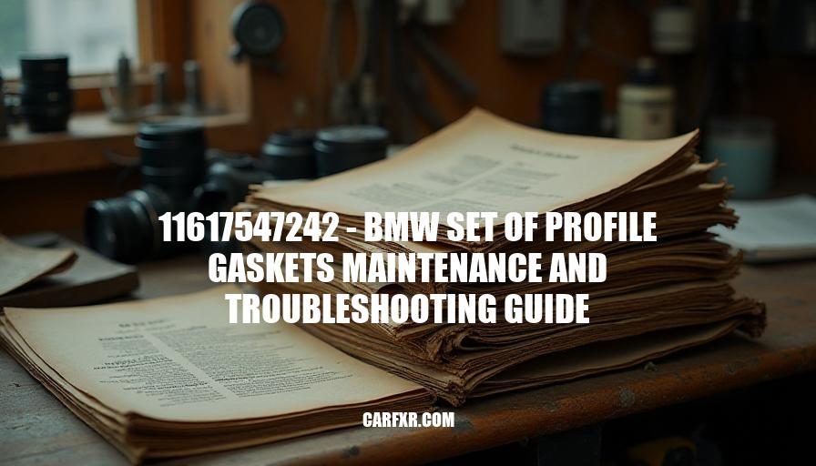 11617547242 - BMW Set of Profile Gaskets Maintenance and Troubleshooting Guide