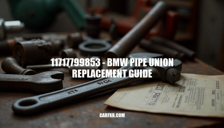 11717799853 - BMW Pipe Union Replacement Guide