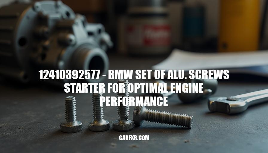 12410392577 - BMW Set of Alu. Screws Starter for Optimal Engine Performance