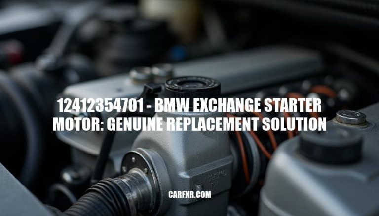 12412354701 - BMW Exchange Starter Motor: Genuine Replacement Solution