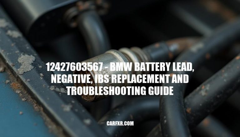 12427603567 - BMW Battery Lead, Negative, IBS Replacement and Troubleshooting Guide