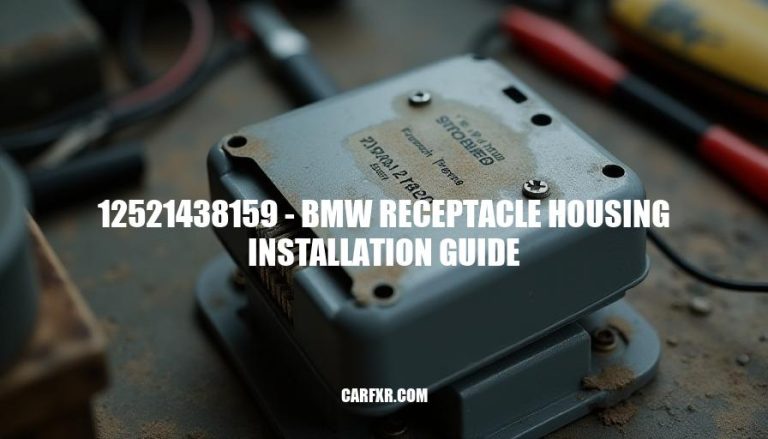 12521438159 - BMW Receptacle Housing Installation Guide