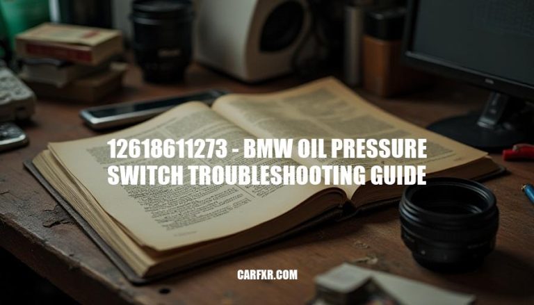 12618611273 - BMW Oil Pressure Switch Troubleshooting Guide