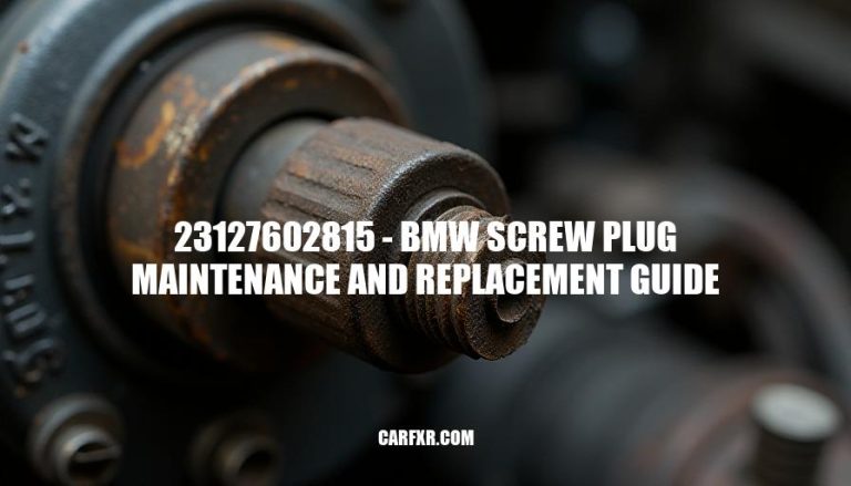 23127602815 - BMW Screw Plug Maintenance and Replacement Guide