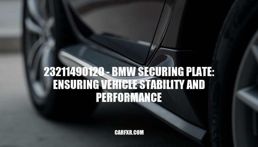 23211490120 - BMW Securing Plate: Ensuring Vehicle Stability and Performance