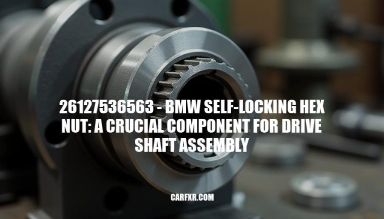 26127536563 - BMW Self-Locking Hex Nut: A Crucial Component for Drive Shaft Assembly