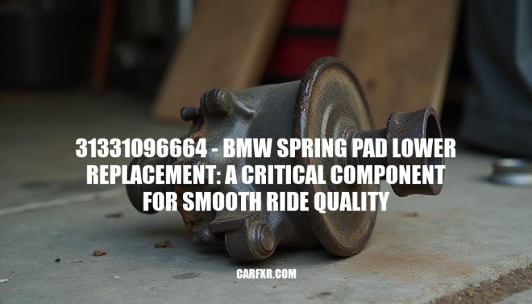 31331096664 - BMW Spring Pad Lower Replacement: A Critical Component for Smooth Ride Quality