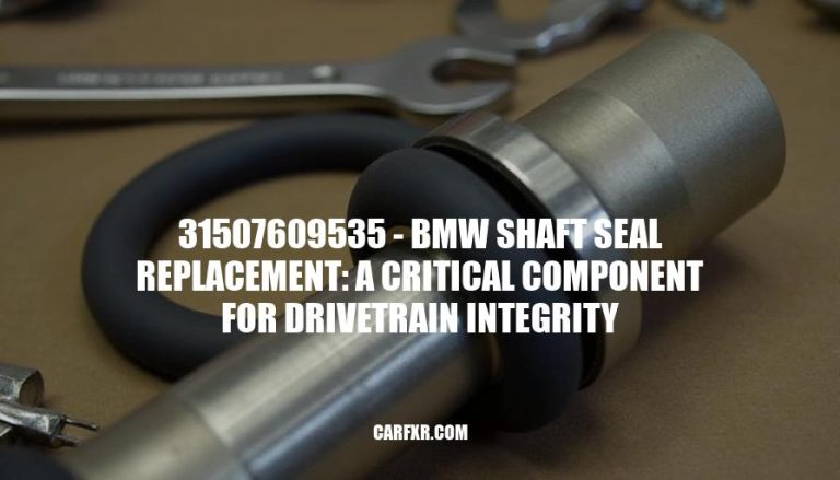 31507609535 - BMW Shaft Seal Replacement: A Critical Component for Drivetrain Integrity