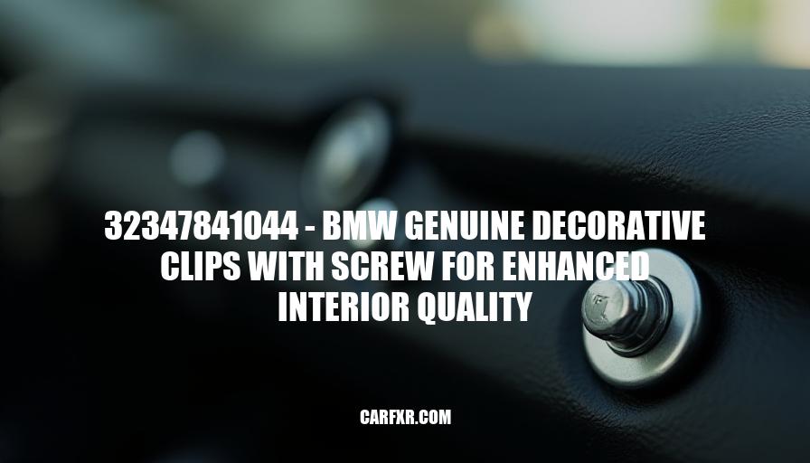 32347841044 - BMW Genuine Decorative Clips with Screw for Enhanced Interior Quality