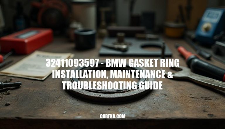 32411093597 - BMW Gasket Ring Installation, Maintenance & Troubleshooting Guide