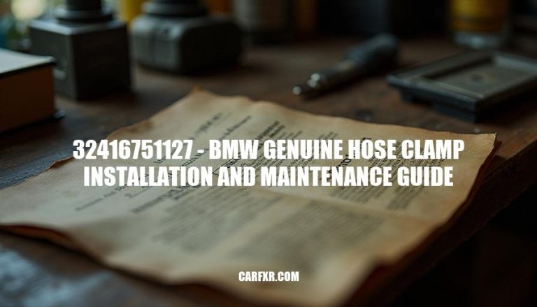 32416751127 - BMW Genuine Hose Clamp Installation and Maintenance Guide