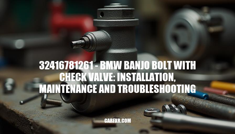 32416781261 - BMW Banjo Bolt with Check Valve: Installation, Maintenance and Troubleshooting