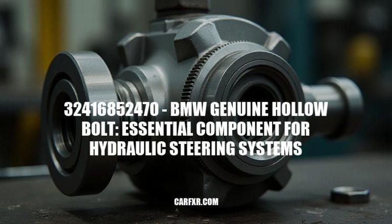 32416852470 - BMW Genuine Hollow Bolt: Essential Component for Hydraulic Steering Systems