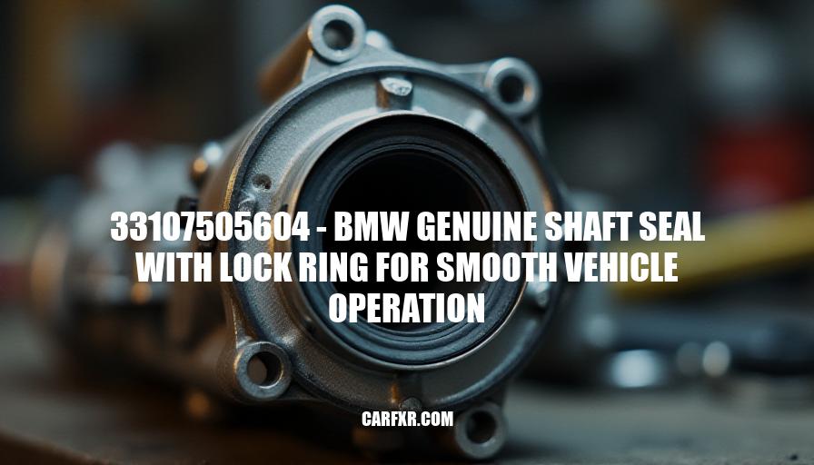 33107505604 - BMW Genuine Shaft Seal with Lock Ring for Smooth Vehicle Operation