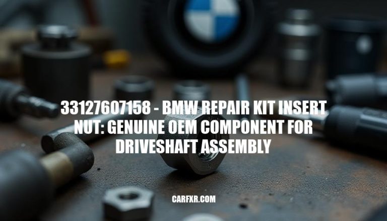 33127607158 - BMW Repair Kit Insert Nut: Genuine OEM Component for Driveshaft Assembly