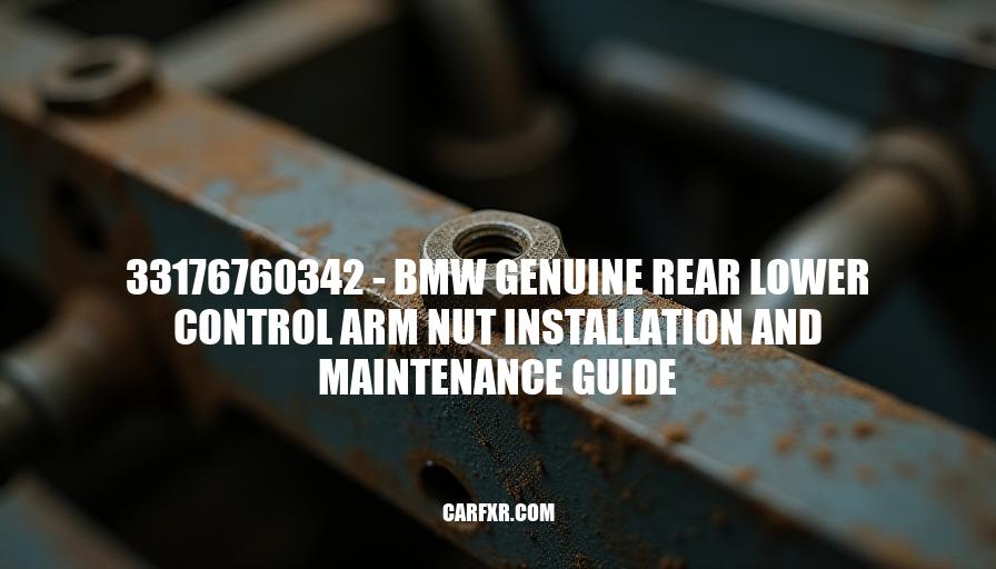 33176760342 - BMW Genuine Rear Lower Control Arm Nut Installation and Maintenance Guide