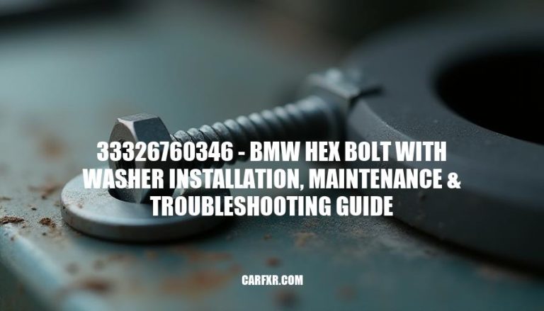 33326760346 - BMW Hex Bolt with Washer Installation, Maintenance & Troubleshooting Guide