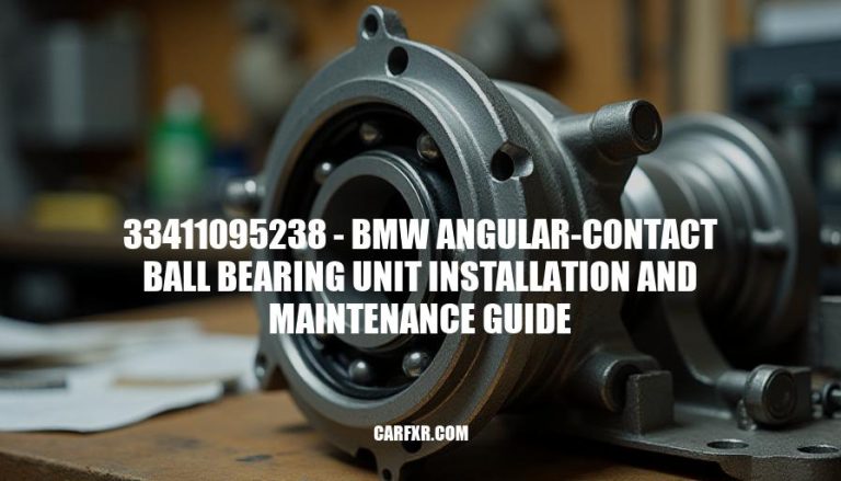 33411095238 - BMW Angular-Contact Ball Bearing Unit Installation and Maintenance Guide