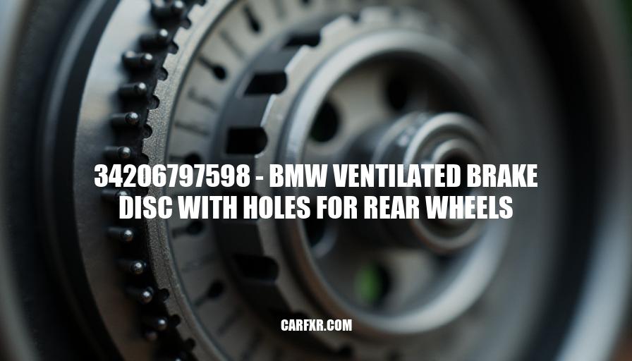 34206797598 - BMW Ventilated Brake Disc with Holes for Rear Wheels