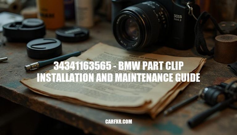 34341163565 - BMW Part Clip Installation and Maintenance Guide