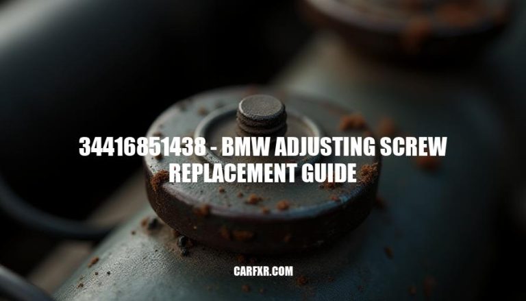 34416851438 - BMW Adjusting Screw Replacement Guide