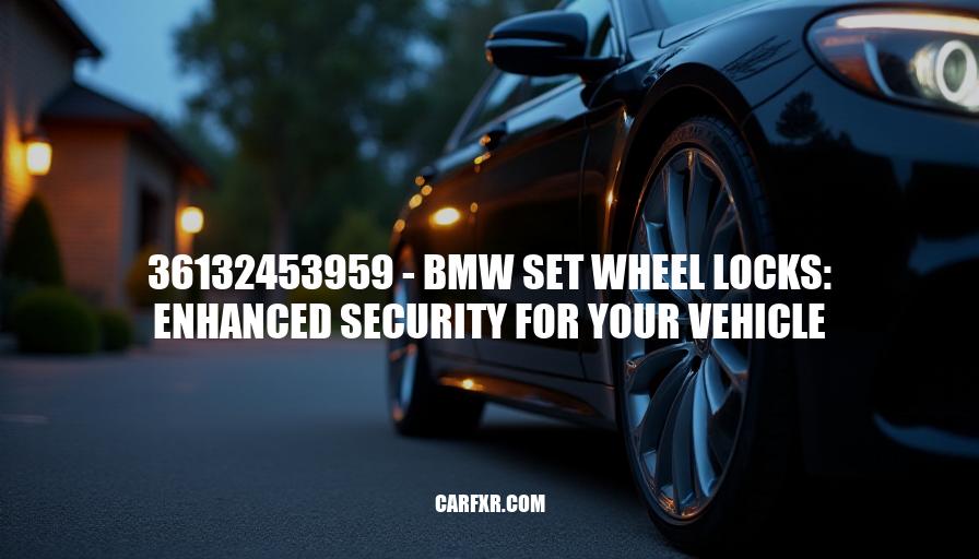 36132453959 - BMW Set Wheel Locks: Enhanced Security for Your Vehicle