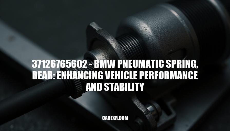 37126765602 - BMW Pneumatic Spring, Rear: Enhancing Vehicle Performance and Stability