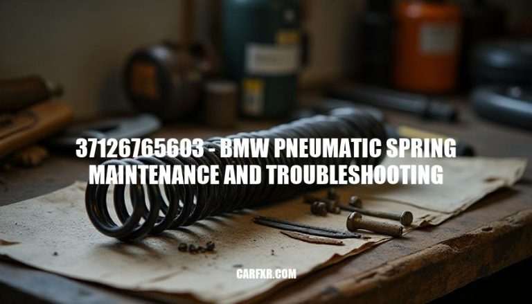 37126765603 - BMW Pneumatic Spring Maintenance and Troubleshooting