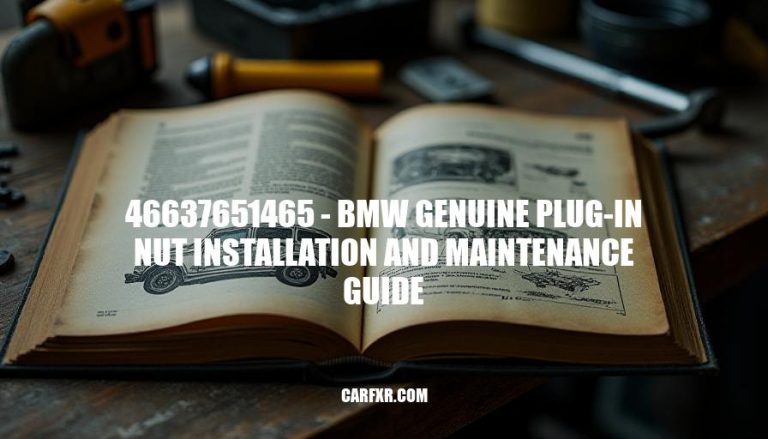 46637651465 - BMW Genuine Plug-in Nut Installation and Maintenance Guide