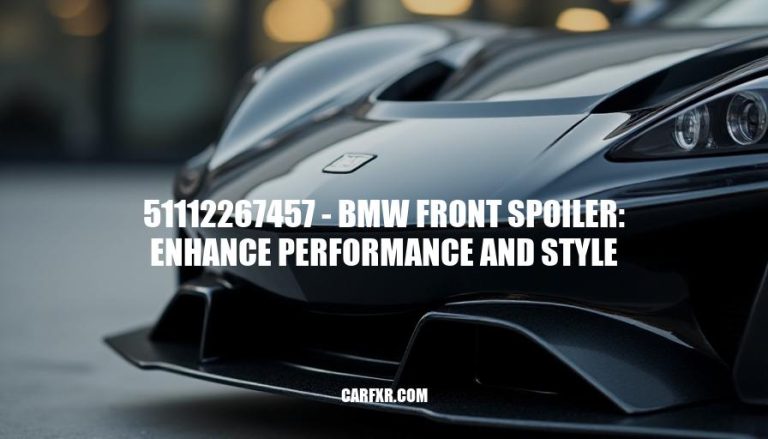 51112267457 - BMW Front Spoiler: Enhance Performance and Style