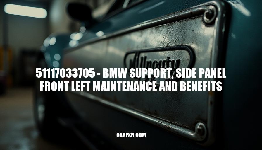 51117033705 - BMW Support, Side Panel Front Left Maintenance and Benefits