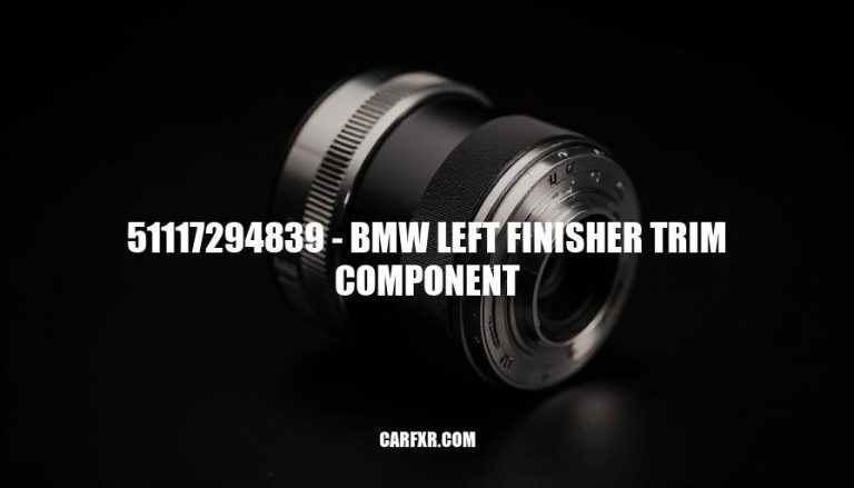 51117294839 - BMW Left Finisher Trim Component