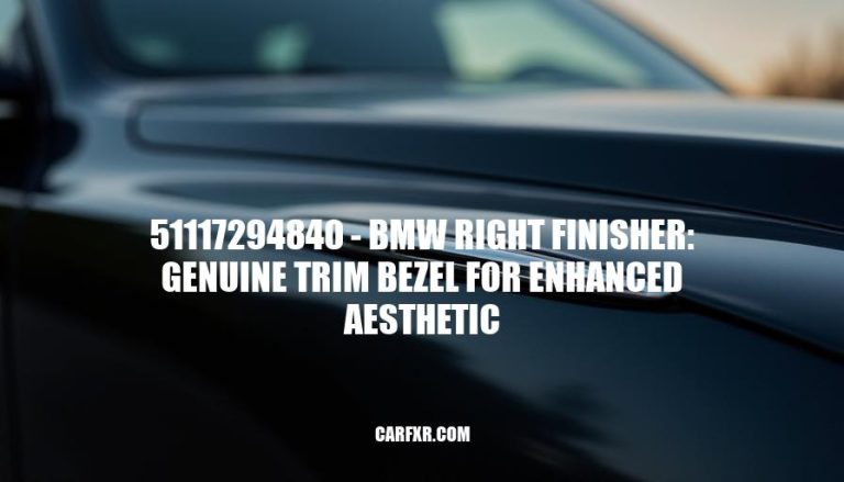 51117294840 - BMW Right Finisher: Genuine Trim Bezel for Enhanced Aesthetic