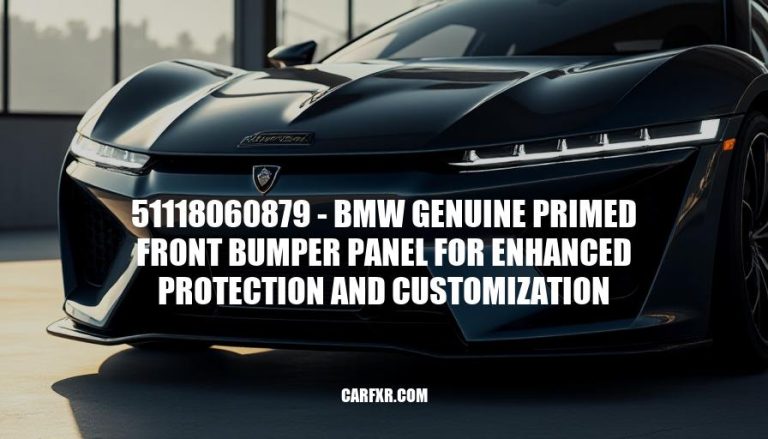 51118060879 - BMW Genuine Primed Front Bumper Panel for Enhanced Protection and Customization